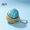 Bag Hanging Toy 3D Printed Dumpling Squeeze Keychain, Stress Balls with Steamer, Cute Anxiety Relief Toy, Soft Decompression Dough Dough, Simulation