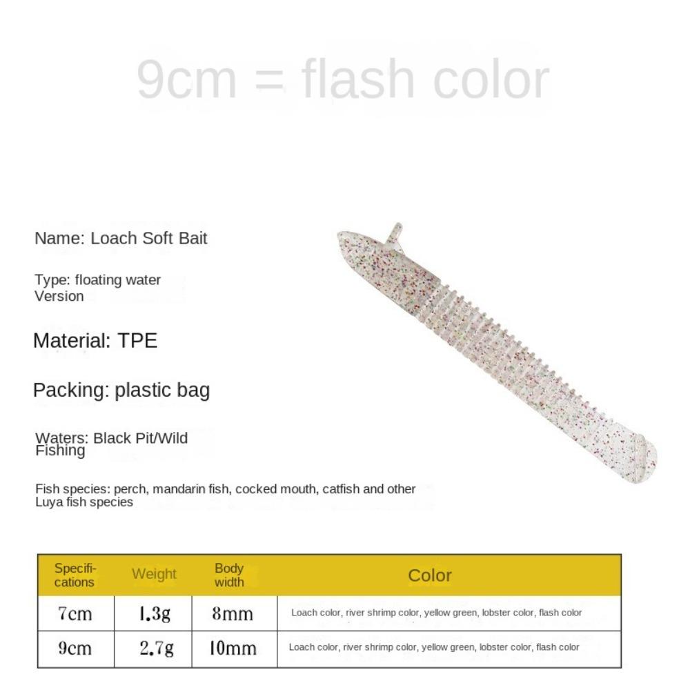 

10шт силіконова м’яка силіконова приманка для риболовлі на приманку 2025 М’який хвіст для риболовлі 9cm floating-C