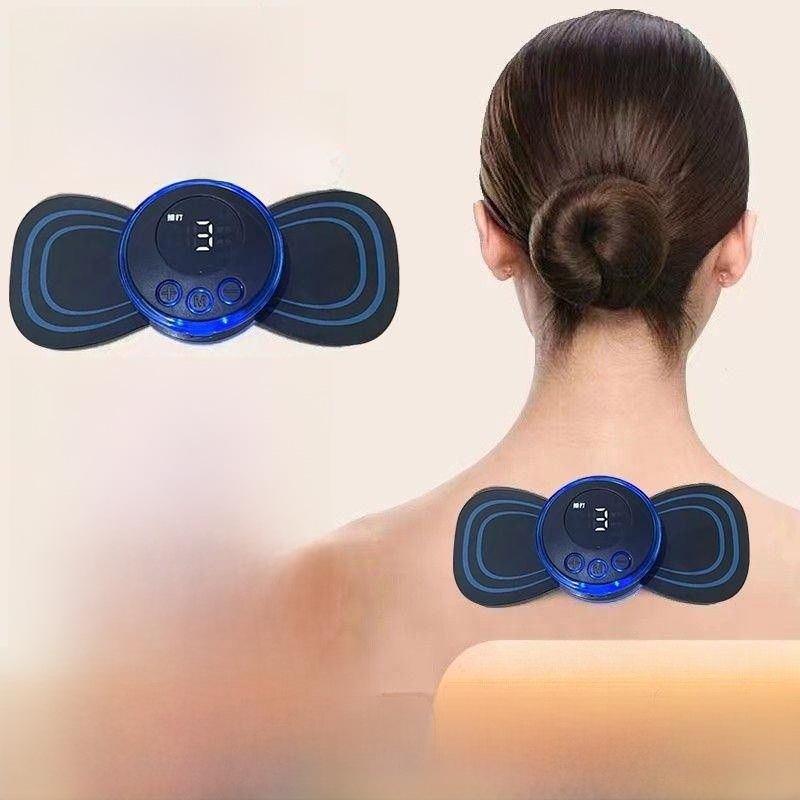 Rechargeable Neck, Back, and Shoulder Massager: Washable Patch for Lumbar and Cervical Relief