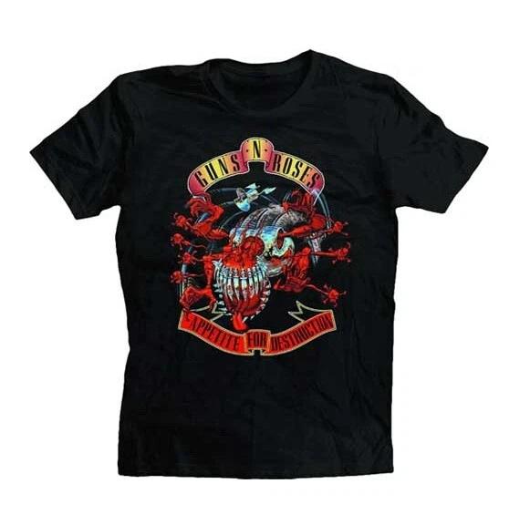 Guns N Roses GNR Appetite for Destruction Мститель Баннер Футболка Группы 12160411 S