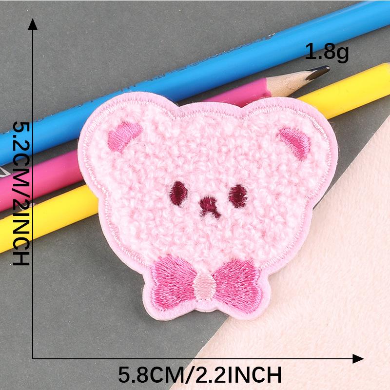 Original embroidery sticker embroidery label cartoon animal bear towel embroidery hand account DIY patch sticker accessory cloth sticker