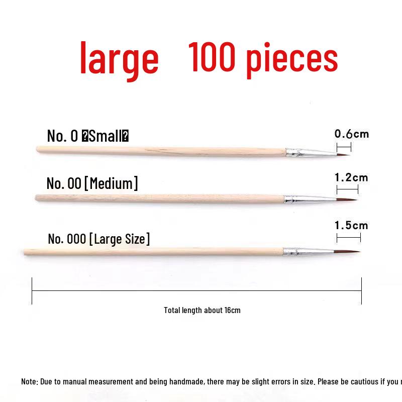 Wood-Handled Fine-Tip Nylon Liner Pen Set for Sketching, Painting, and Outlining