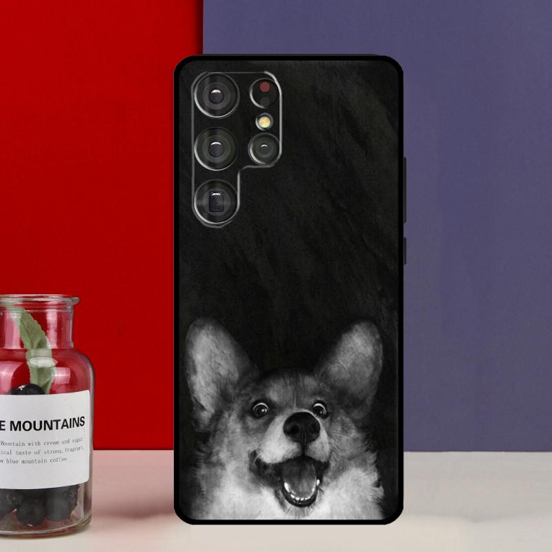 Corgi and Bubble Tea Funda Case For Samsung Galaxy S25 Ultra S9 S10 S20 S21 S22 Plus S23 FE S24 Ultra Phone Cover