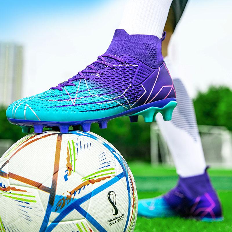 35-47 Men's Large-scale Football Shoes Long Nail Anti-slip and Wear-resistant TPR Artificial Corthiro Outdoor Youth Football Shoes