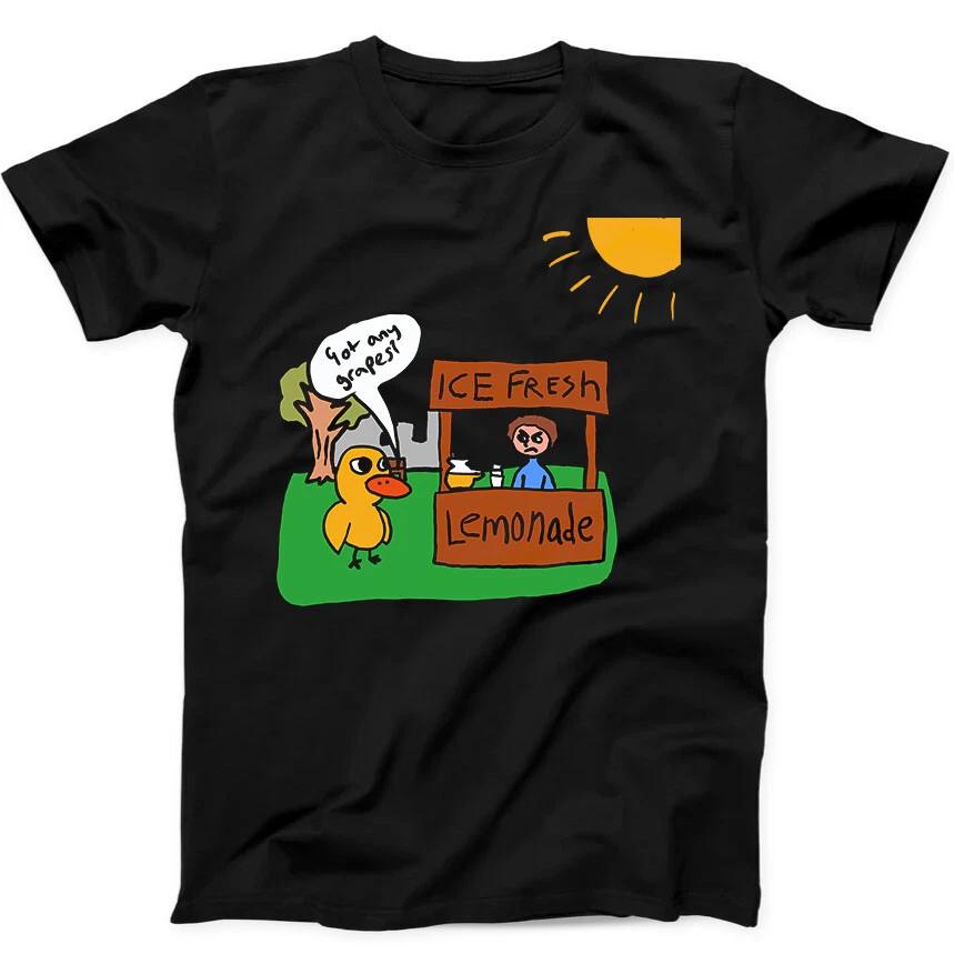 

Got Any Grapes Lemonade Duck Song Jokes Kids Parody Gift Tee Black T Shirt 12 M
