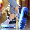 Scarpe a rotelle a LED: Scarpe da Ginnastica Luminose Ricaricabili & Ruote Retraibili per Bambini & Adulti