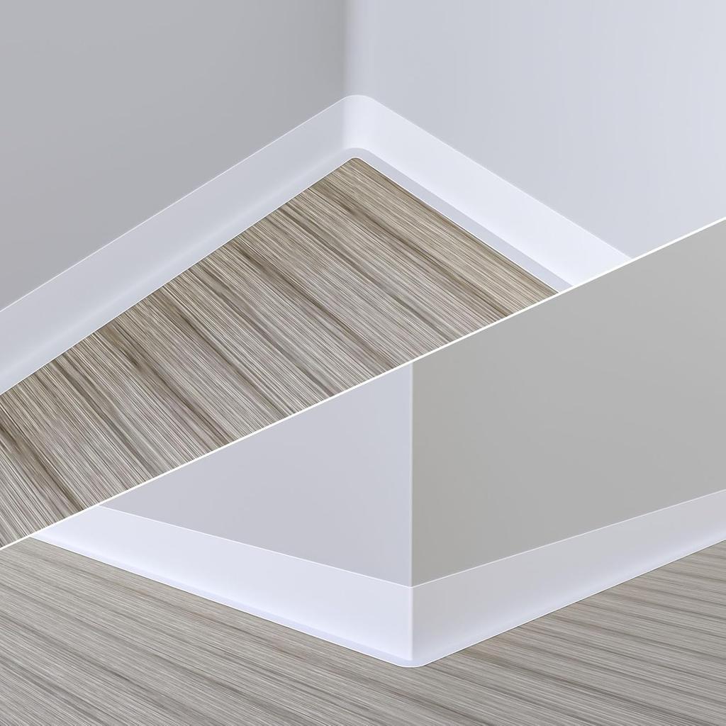 1PC 2mx8cm Flexible Baseboard Made Of Soft PVC Kickboard Line, Floor Skirting Line, Waterproof Self-adhesive Vinyl Wall