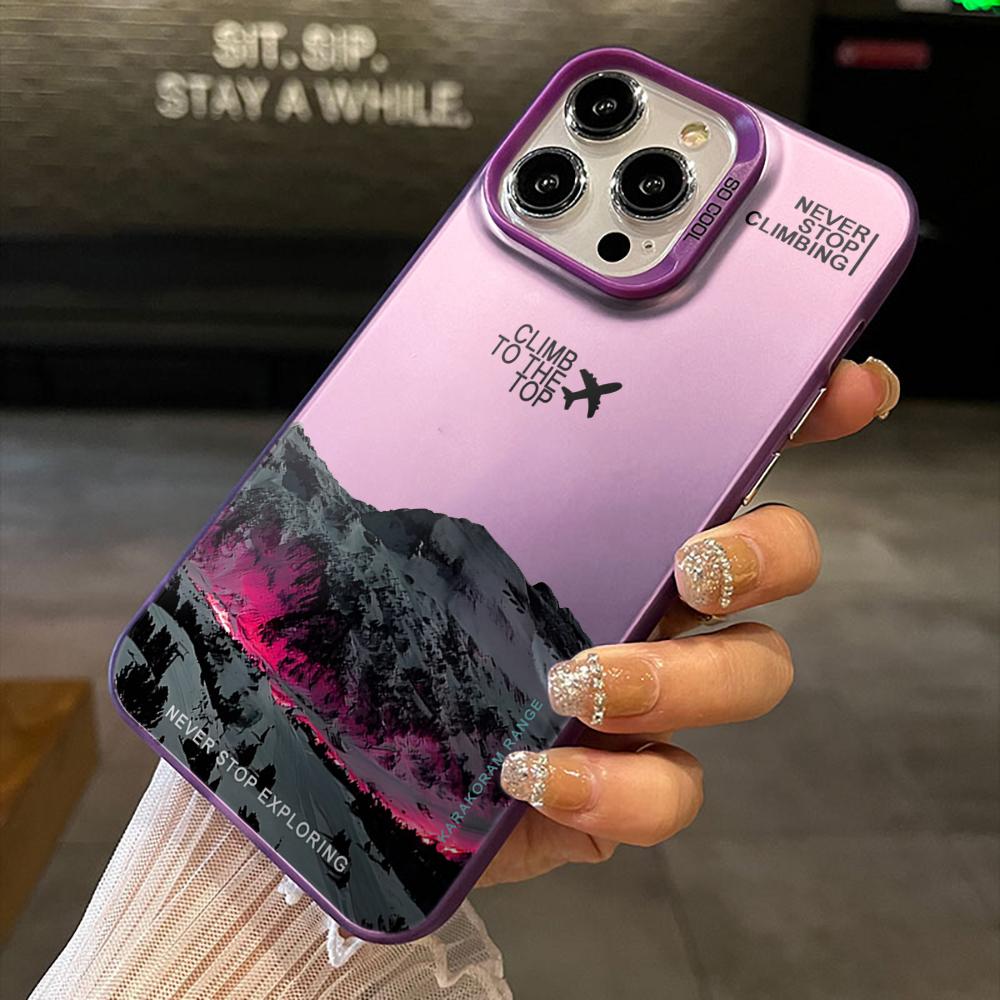 Mountain Peak Aircraft IMD Phone Case For iPhone 17 15 Pro Max Cases iPhone 11 12 13 ProMax 14 16 Plus 7 XS XR Shockproof Fundas