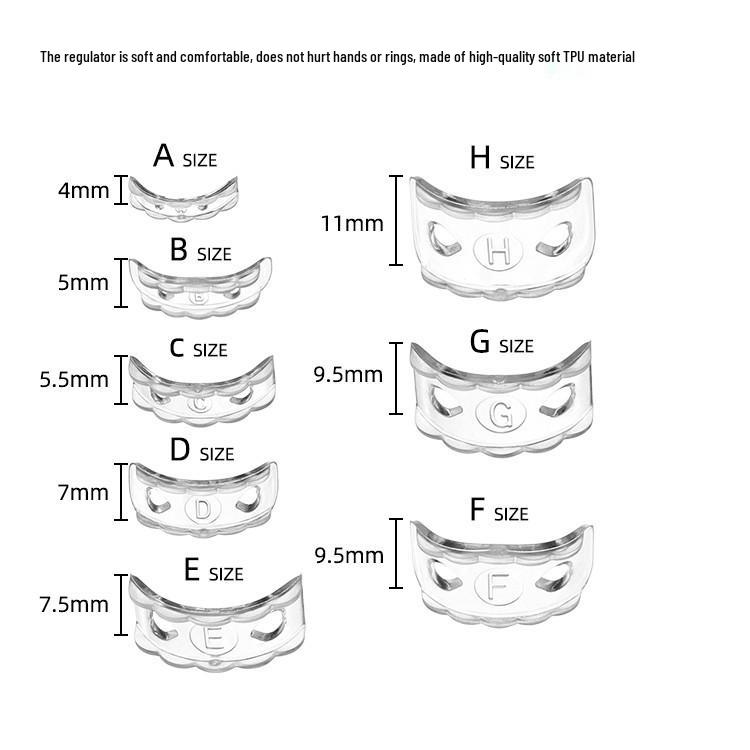 8-Piece Heart-Shaped TPU Ring Adjuster Set - Breathable, Transparent Inner Pads for Resizing