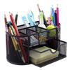 JXCXSON Armazenamento de Mesa Porta-Canetas Armazenamento de Canetas Mesa Metal Pequenos Itens de Mesa com Caneta Armazenamento de Material de Escritório Grande Porta-Preto, Suporte, Estojo, Organizador, Malha,