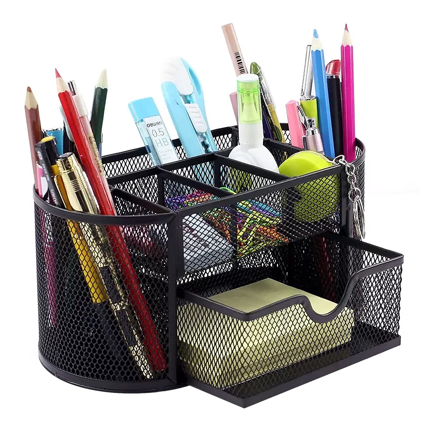 

JXCXSON Desktop Storage Pen Pen Storage Desk Metal Small Item Desktop with Pen Stationery Storage Large Black Holder, Stand, Case, Organizer, Mesh, чёрный