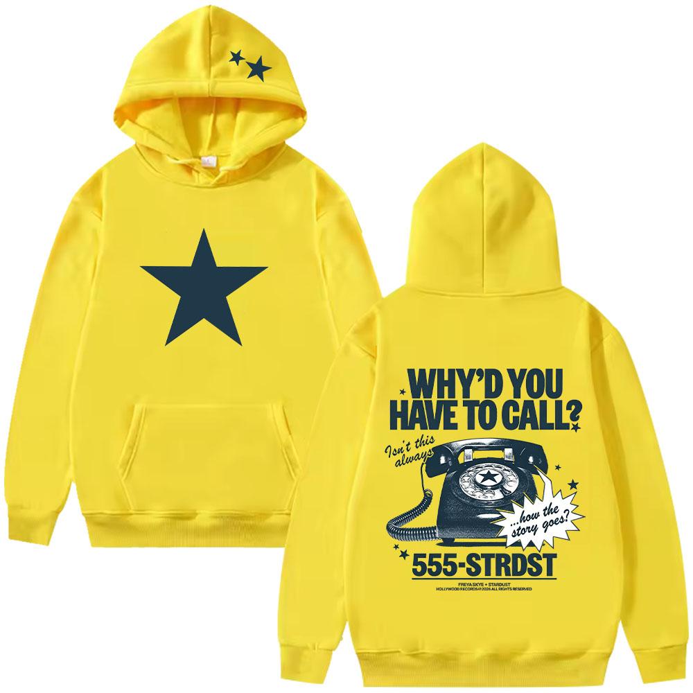 Freya Skye Wyhtc Hoodie Vintage Cartoon Print Hoodies Women Men Casual Long Sleeve Hooded Sweatshirts High Street Y2K Streetwear