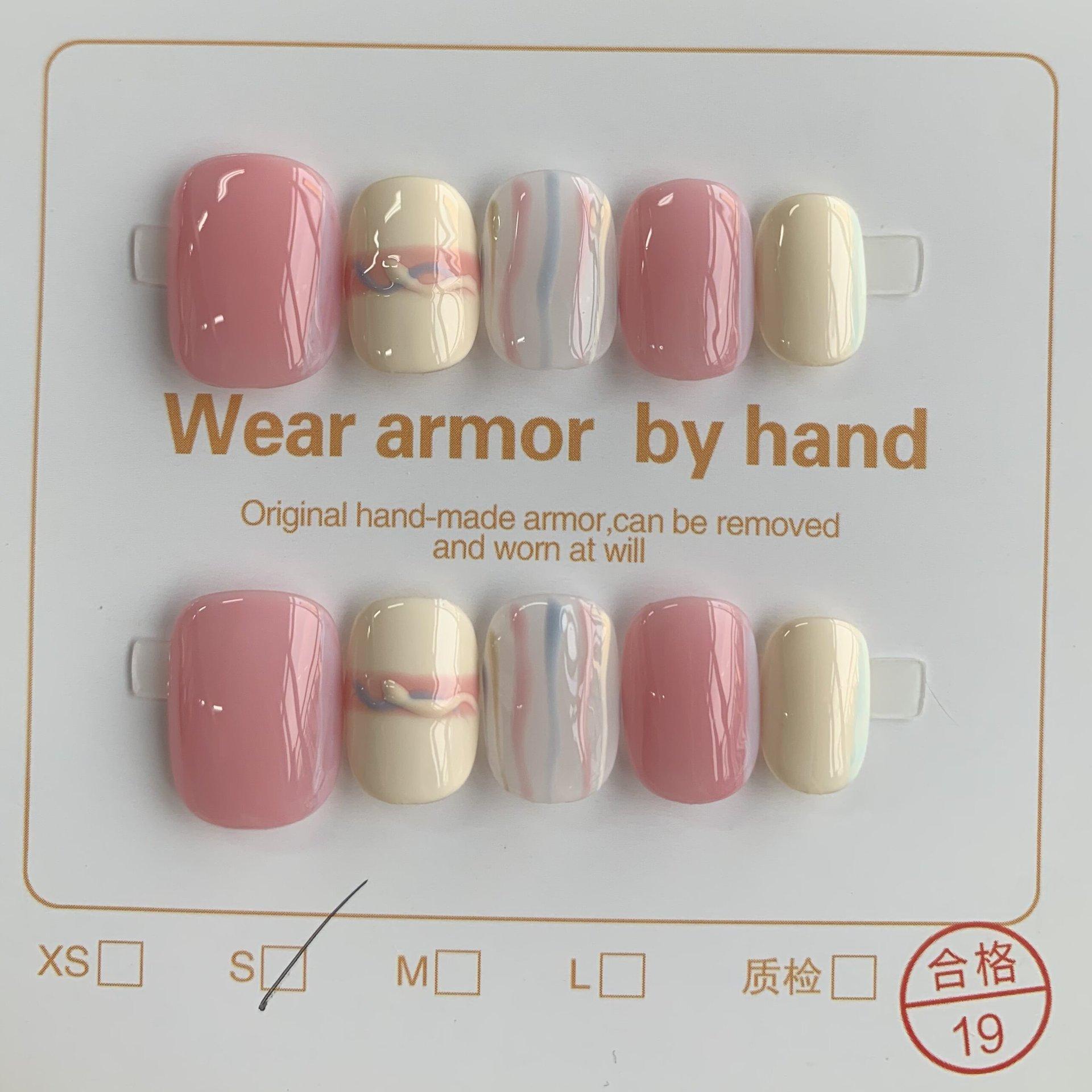 Нажмите на кончики ногтей Гель Полное покрытие 100 дизайнов Накладные ногти ручной работы Высококачественные носимые искусственные ногти Многоразовые размеры от XS до L бесплатно 5 шт. инструментов XS