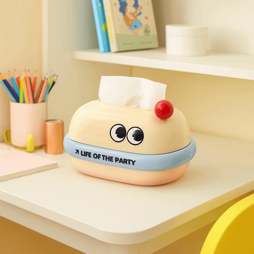 Built in Spring Cartoon Tissue Box Creative Towel Napkin Container Desktop Decoration
