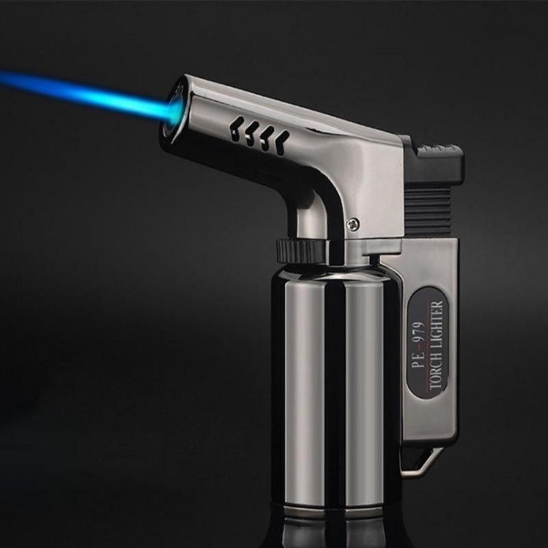 Windproof Refillable Jet Torch Lighter Gas Flame Brazing Gun Tool for Outdoor Grilling of Baked Goods in The Kitchen