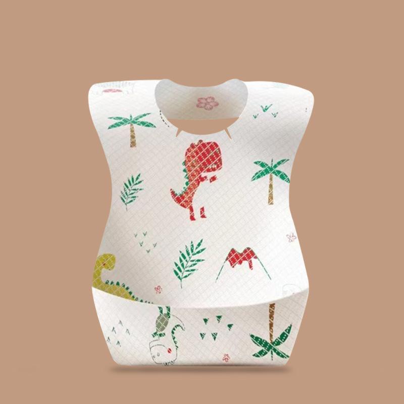 Printed Children's Disposable Rice Pocket Saliva Pocket Bib Saliva Towel Go Out Portable Washable Non-woven Bib