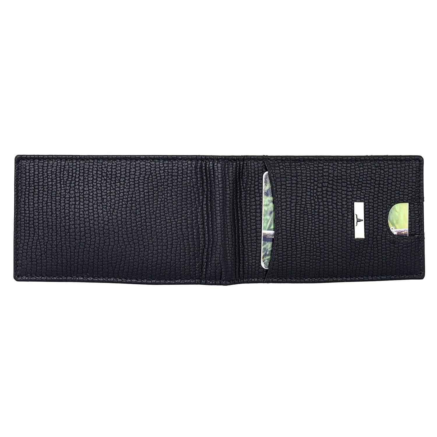 Кожаный кошелек с зажимом для денег Eddy Printed Black для мужчин — фото 6