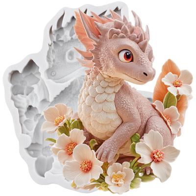 Ejderha Silikon Kalıplar Ejderha Fondan Kalıbı Pasta Süsleme Aletleri Cupcake Üst Süsü Şeker Çikolata Gum Paste Kalıbı