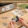Fridge Magnet Set Acrylic Square Refrigerator Magnet with Adhesive Backing DIY Fridge Magnets Round for Office Kitchen