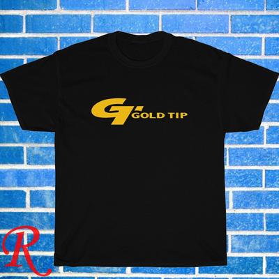 New!  Gold Tip Arrow Logo BLack  Grey  Navy  White Size S-5XL Unisex T-Shirt