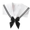 M6CD Sailor Inspired Detachable Collar Fashion False Collar Fashion Neckpiece For Themed Parties Professional Dress