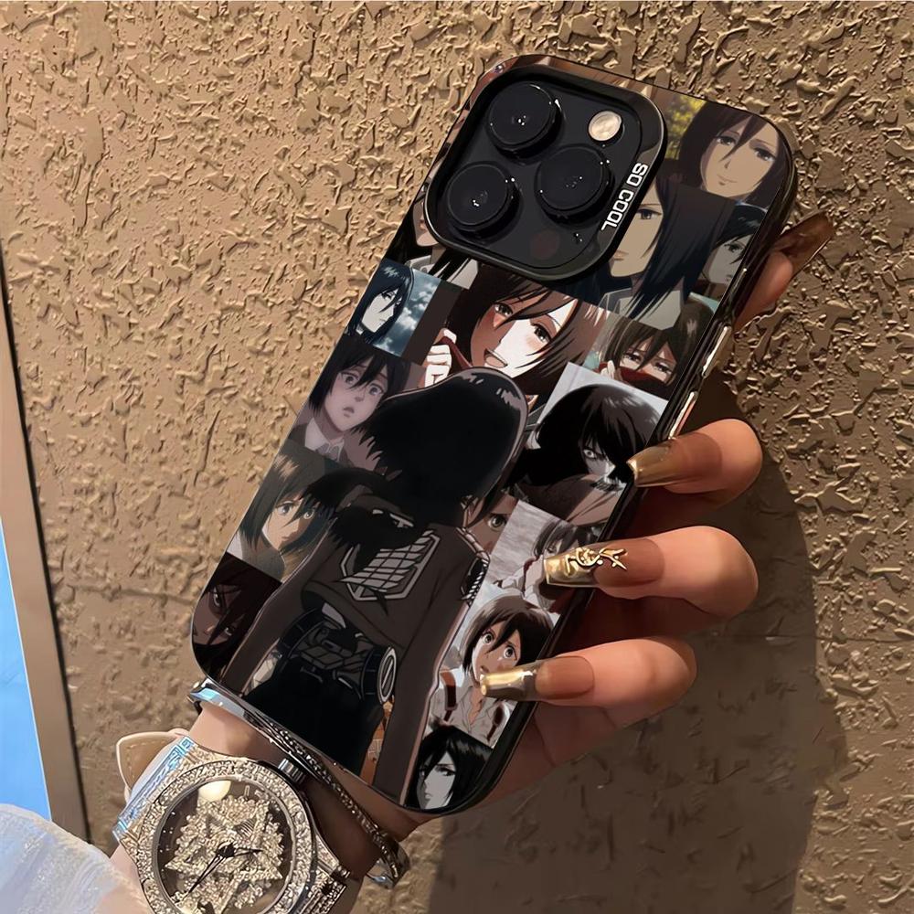 Attack on T-Titan Mikasa Ackerman Phone Case  Phone Case For iPhone 14 16 15 11 12 13 Pro Max Mini Plus Shockproof Cover