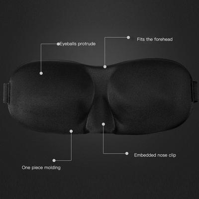 Cache-œil Bloquant la Lumière Respirant Masque de Sommeil 3D Doux pour Hommes Femmes