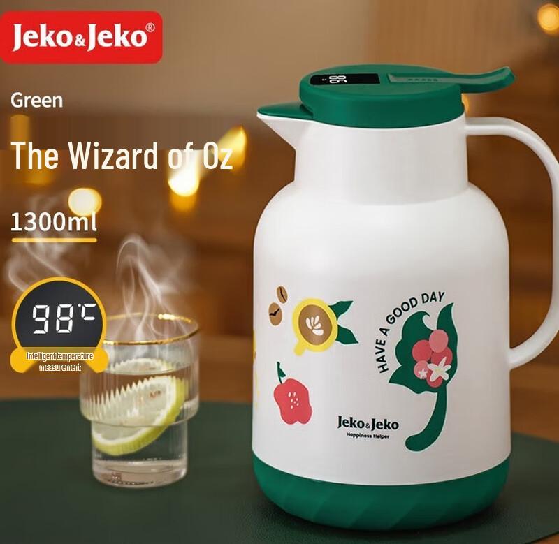 JEKO&JEKO Smart Temperature Glass Liner Thermos