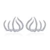 Trendy Multilayer Claws Stud Earrings for Women Silver Color Fashion Contracted Ear Piercing Accessories Dropship Jewelry
