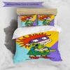 3pcs Rugrats in paris4 Design Cover Set - HD Printed Bedding with 1 Cover and 2 Pillowcases - Perfect for Home and Dorm Decor