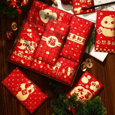 6Pcs Red Envelopes Chinese Spring Festival Red Pocket Envelope 2025 Year