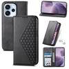 For Oppo Reno15 F 5G Case Calf Texture PU Leather Wallet Phone Cover with Wrist Strap