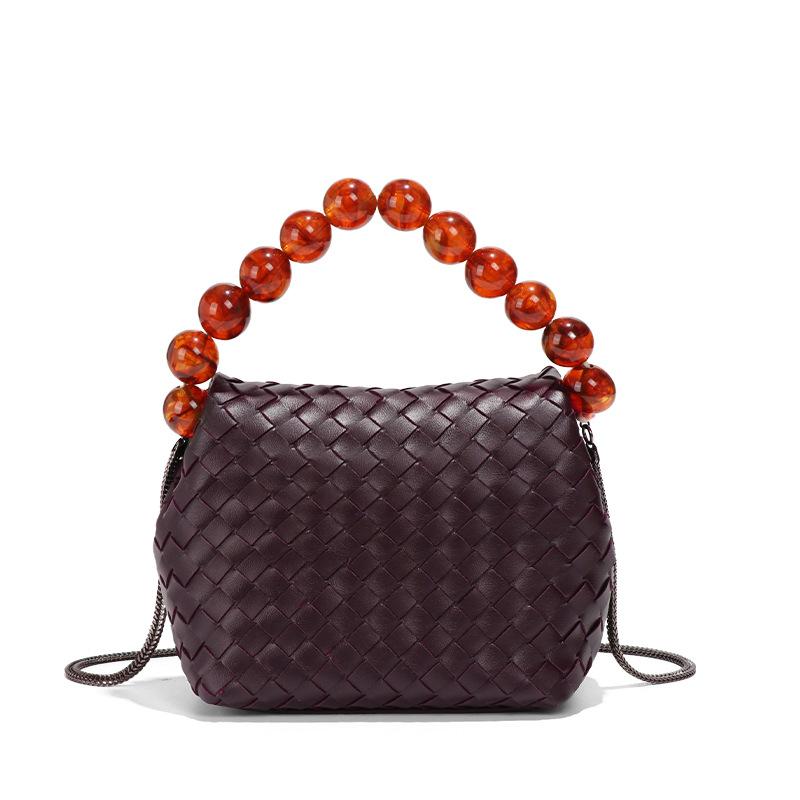 Niche Design Bag, Fresh and Elegant Macaron-colored Artistic Lady, Pearl Handle Lunch Box Bag, Single-shoulder Crossbody Bag