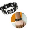 Punk Vintage Belt Buckle Bracelet Star Cuff Wristband Hip Hop Leather Cuff Bracelet Goth Pentagram Wristband Adjustable
