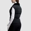 FILA Golf Series Solid Color Polo Neck Golf Down Vest Women vest Deep-Black A11W345902F-BK
