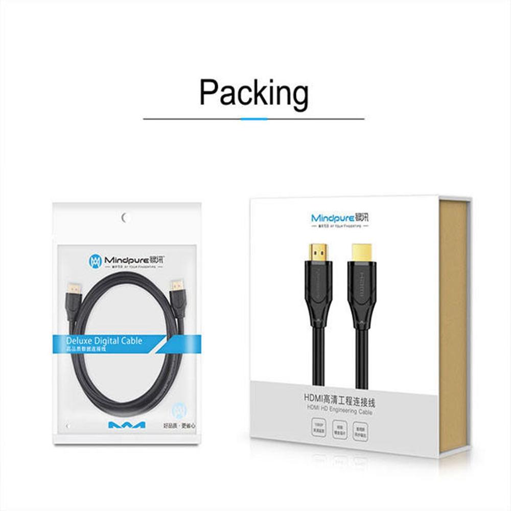 MINDPURE HD002 8m 4K HD Video HDMI Male To Male Cable Gold Plated HDMI 2.0 Cord