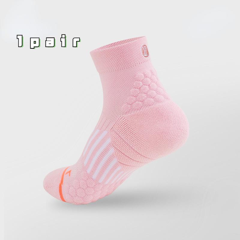 

Размер 35–39. Женские дышащие носки для бега маленького и среднего размера с махровой подошвой, впитывающие пот, противоскользящие и предотвращающие запах. Спортивные носки. One-size розовый