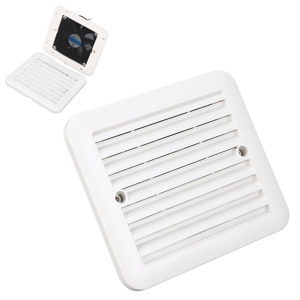 12V RV Side Vent Fan 5.51x5.12in Air Vent Ventilation Exhaust Fan for Motorhome Caravan Trailer Boat Marine Yacht