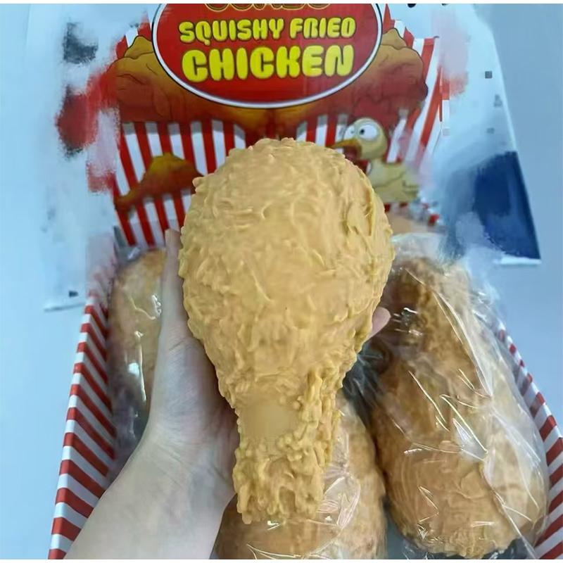 Coscia di Pollo Fritto Realistica Squishy Jumbo Rimbalzo Lento Palla Antistress Morbido Cibo Sensoriale Fidget Toy per Scrivania d'Ufficio Decorazione Regalo