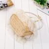 Imitation Rattan Woven Storage Baskets With Handle Wicker Flower Basket  For Plant Home Wedding