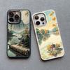 Chinese Style Landscape Painting Phone Case For Iphone 13 12 Pro Max 15 14 Pro Max Plus 11 XR XS X 15 14 7 8 Plus Silicone Cover