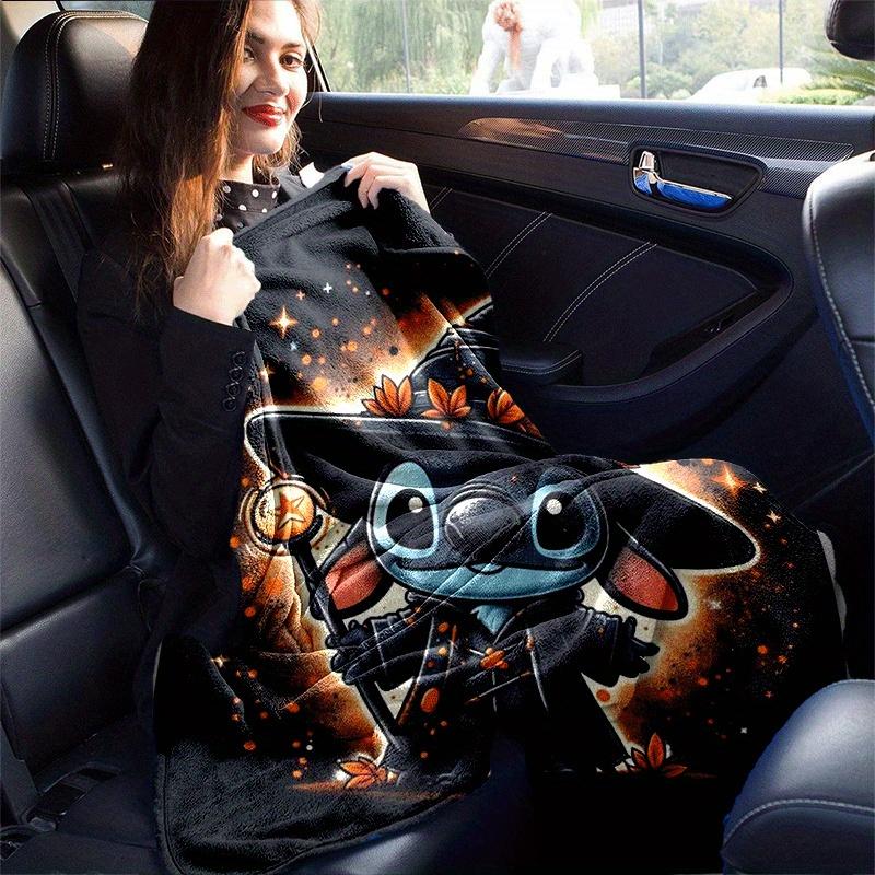 1pc Stitch Printing Blanket - Soft, All-Season Throw for Office Blanket,Personalized Gift with Adorable Cartoon Design