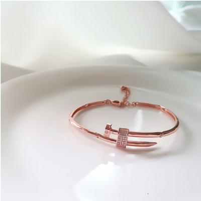 Simple Ball Chain Daily Bracelet Cubic Simple Nail