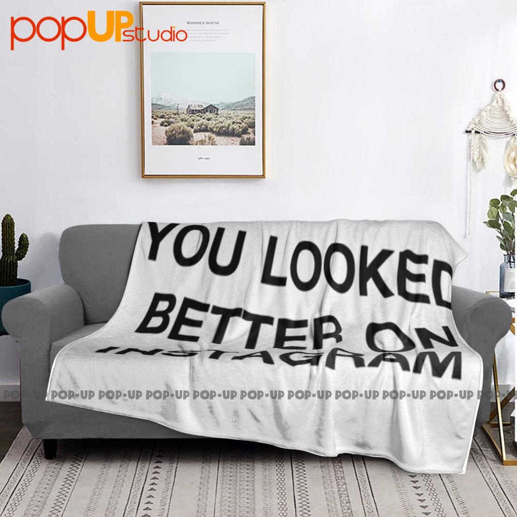 You Looked Better On Instagram Colours Ultra-Soft Blanket Quilt Winter Sofa Cover Bed Covers