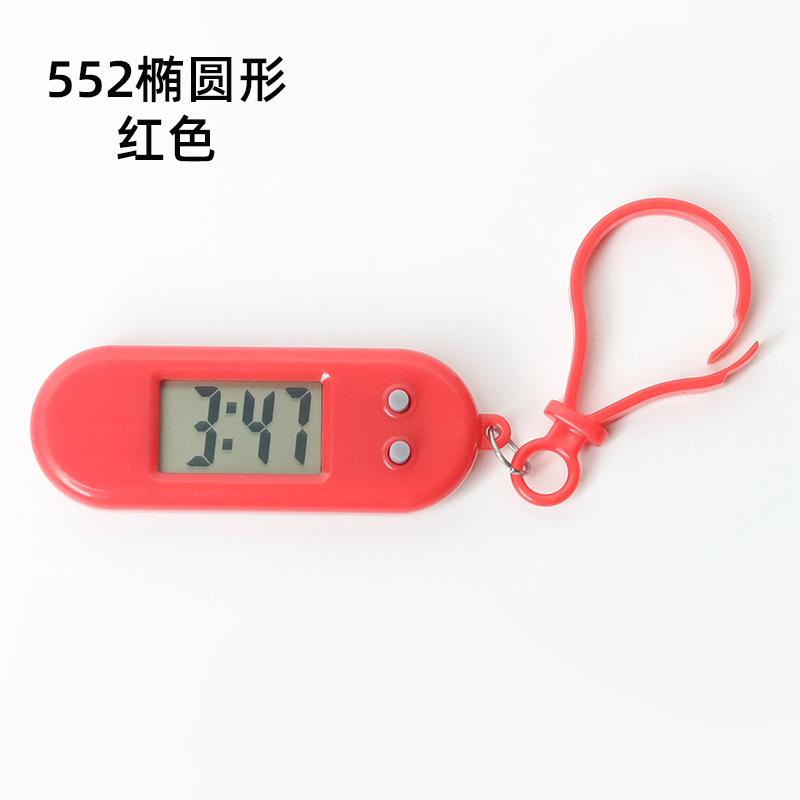 Electronic Keychain Clock Compact Mini Pocket Watch Portable Electronic Clock Digital Oval Hanging Watch For Students Daily
