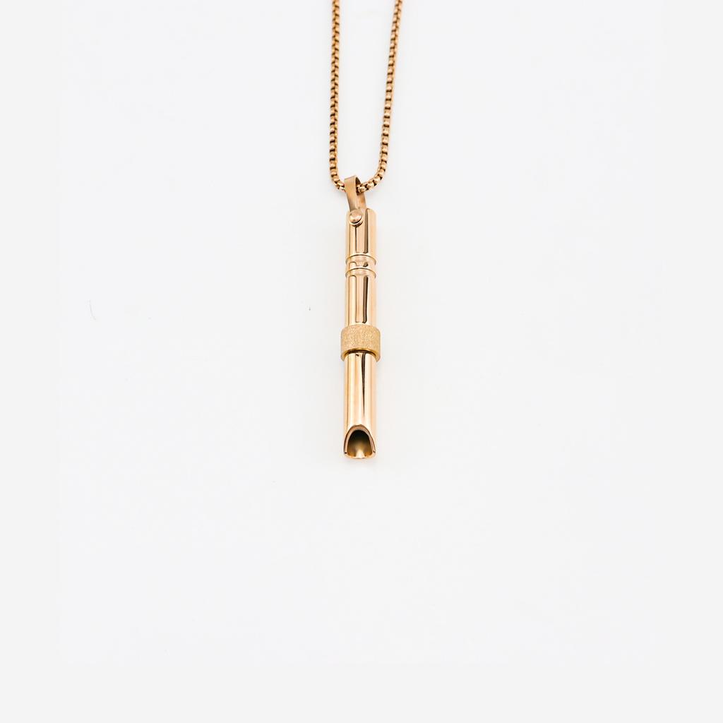 Rotating Wheel Meditation Mindfulness Pendant, Titanium Steel Square Pearl Necklace, Regulating Breathing Whistle Accessories To Relieve Anxiety