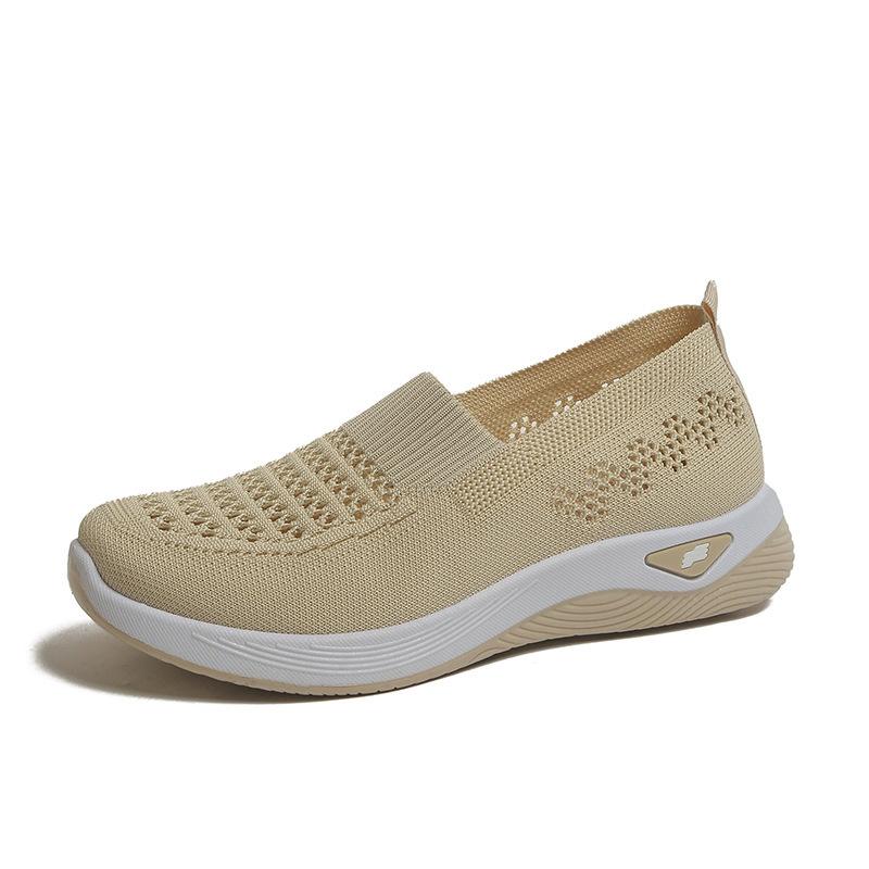 New Fly-woven Breathable Casual Shoes Cloth Shoes Flat-soled Single Shoes