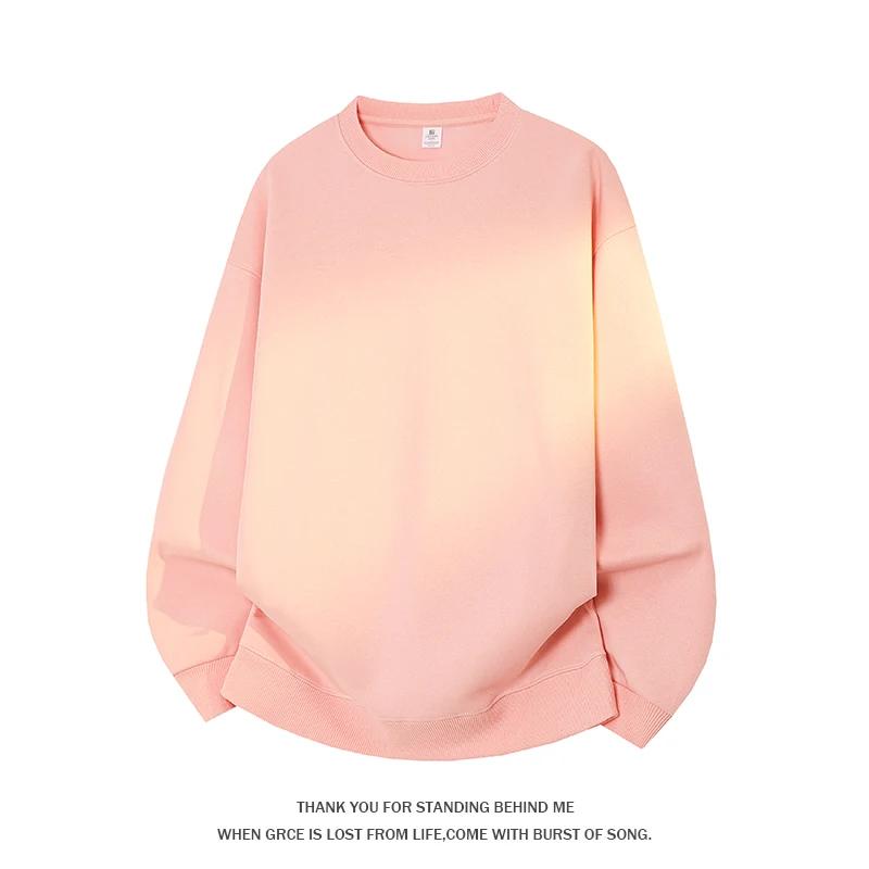 

2026 Spring Mens O-Neck Tshirts Men Long Sleeved Tops Tees Men Casual Loose Oversized T-Shirt Male Korean Trendy Sweatshirts M рожевий