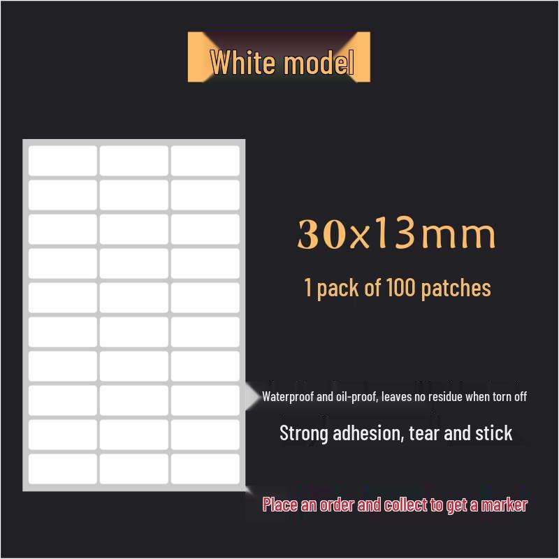 Waterproof Silver Label Stickers for Kitchen Storage and Seasoning Marking