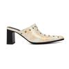 Beige Gold Women Mules High Heel Big Size 48